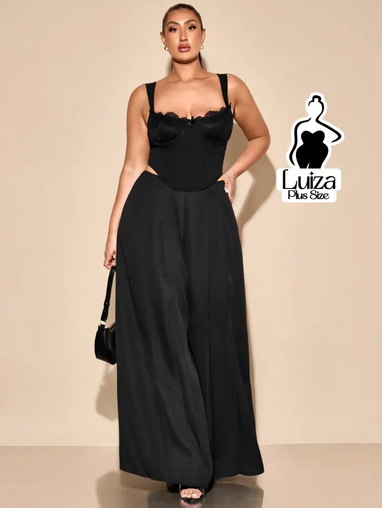 Calça Pantalona Alfaiataria Cintura Alta Sofisticada Plus Size Calça Pantalona Alfaiataria Cintura Alta Sofisticada