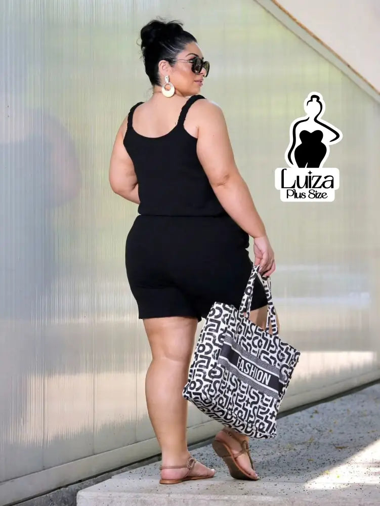 Conjunto Blusa Alça Larga Short Casual Conforto Plus Size Conjunto Blusa Alça Larga Short Casual Conforto Plus Size