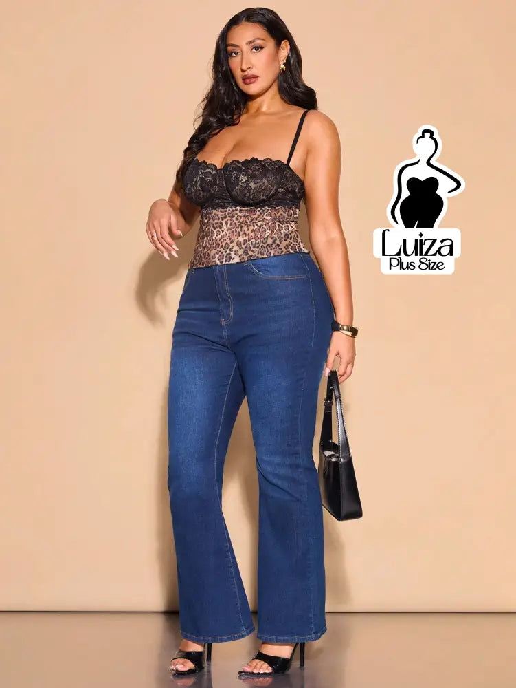 Blusa Alça Fina Corset Renda Tule Animal Print Plus Size Blusa Alça Fina Corset Renda Tule Animal Print Plus Size