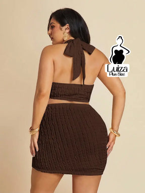 Blusa Frente Única Decote Profundo Argola Plus Size Blusa Frente Única Decote Profundo Argola Plus Size