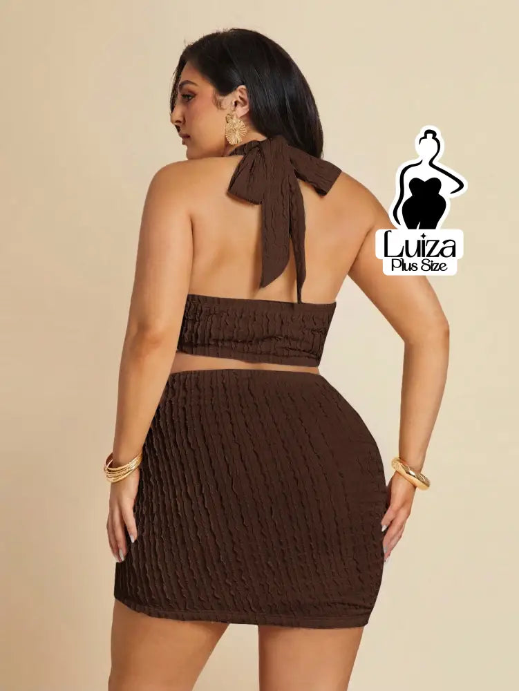 Blusa Frente Única Decote Profundo Argola Plus Size Blusa Frente Única Decote Profundo Argola Plus Size