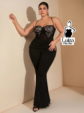 Calça Flare Alfaiataria Cintura Alta Elegante Plus Size Preto / G Calça Flare Alfaiataria Cintura Alta Elegante Plus