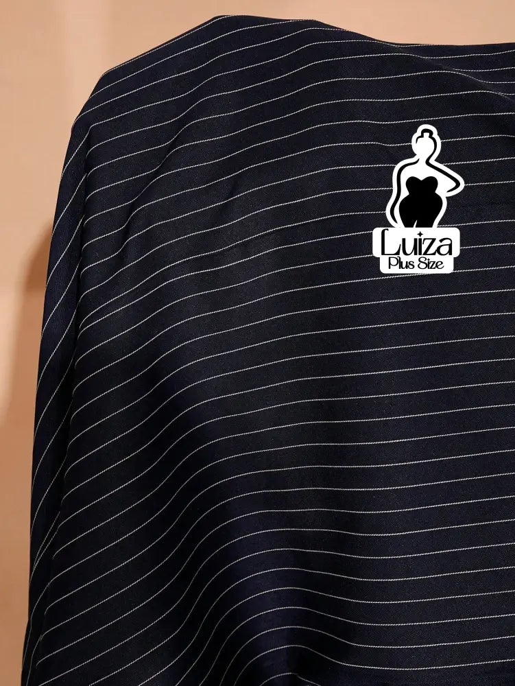 Calça Pantalona Listrada Amarração Na Cintura Plus Size Calça Pantalona Listrada Amarração Na Cintura Plus Size