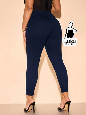 Calça Skinny Cintura Alta Cós Elástico Plus Size Calça Skinny Cintura Alta Cós Elástico Plus Size