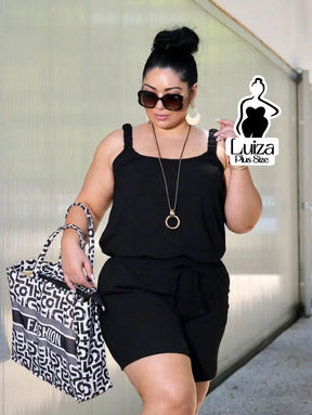 Conjunto Blusa Alça Larga Short Casual Conforto Plus Size Conjunto Blusa Alça Larga Short Casual Conforto Plus Size