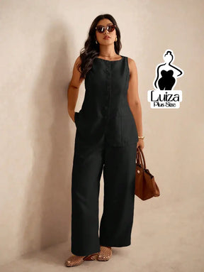 Conjunto Colete Alfaiataria Calça Pantalona Elegante Plus Size Verde / G Conjunto Colete Alfaiataria Calça Pantalona