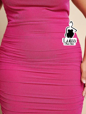 Vestido Longo Ajustado Alças Finas Brilho Plus Size Vestido Longo Ajustado Alças Finas Brilho Plus Size